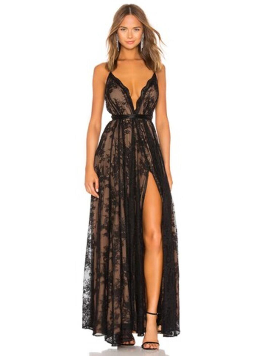 Michael Costello X Revolve Paris Gown In Black Missing Belt